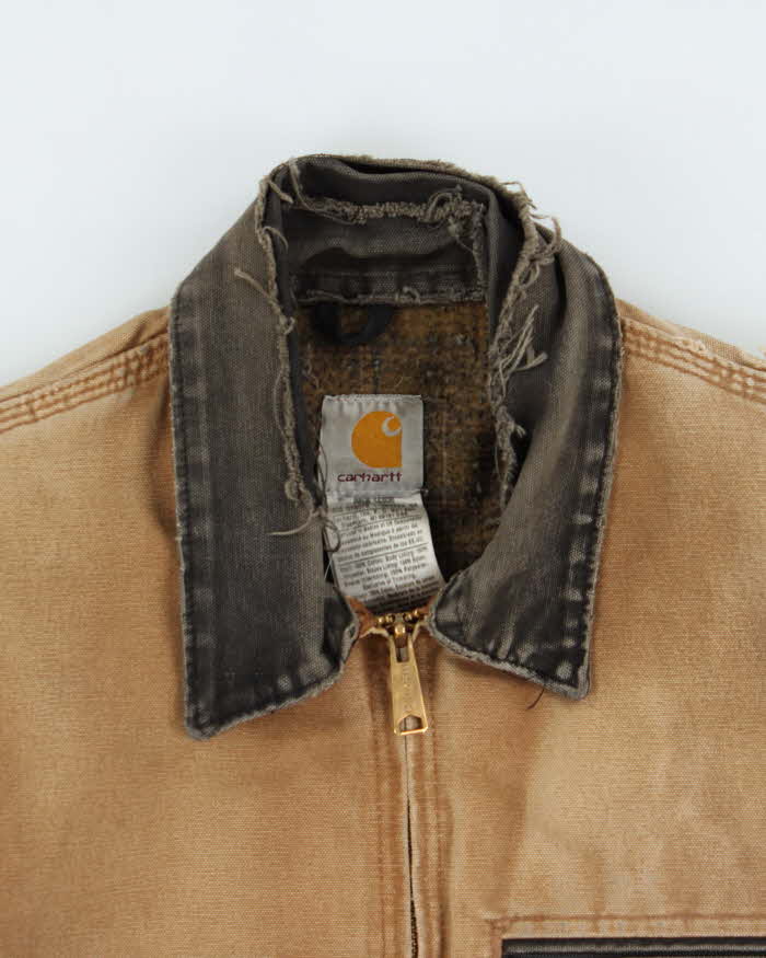 Vintage 00s Tan Carhartt J97 Detroit Blanket Lined Oversized