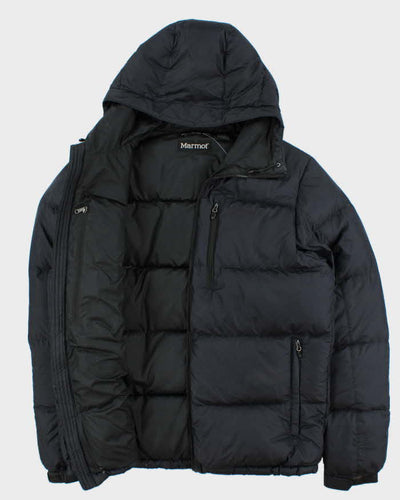 Vintage Black Marmot 700 Fill Hooded Puffer Jacket - L
