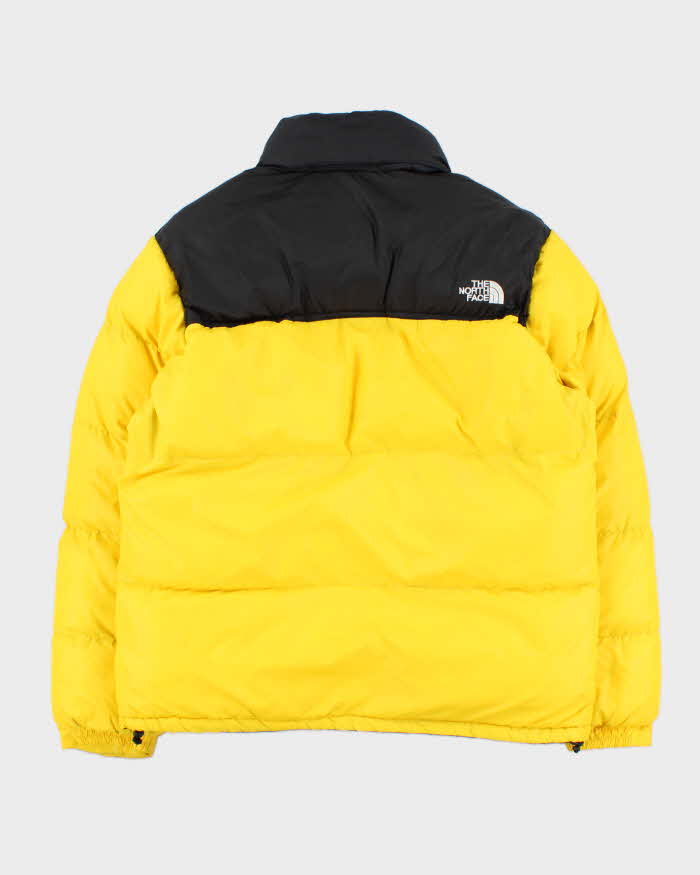 Vintage Black &amp; Yellow The North Face Hooded Puffer Jacket - L