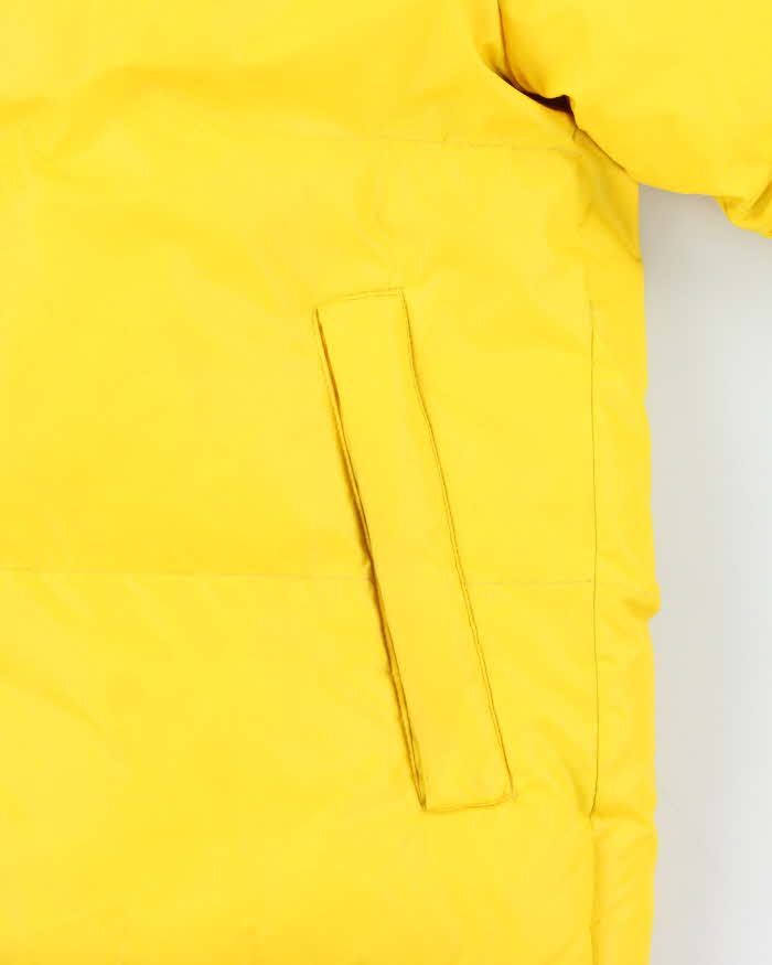 Vintage Black &amp; Yellow The North Face Hooded Puffer Jacket - L