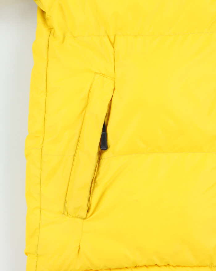 Vintage Black &amp; Yellow The North Face Hooded Puffer Jacket - L
