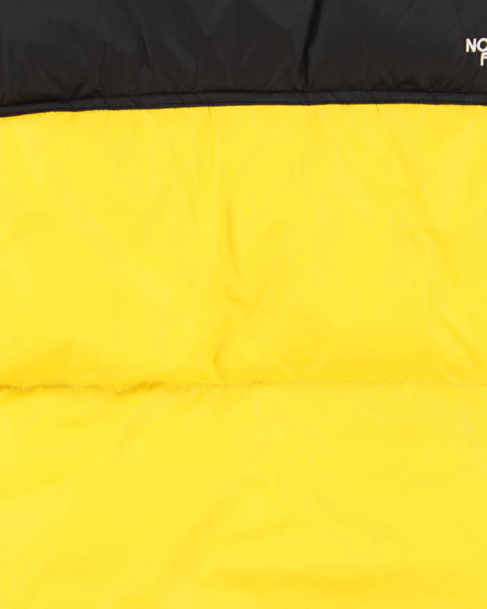 Vintage Black &amp; Yellow The North Face Hooded Puffer Jacket - L