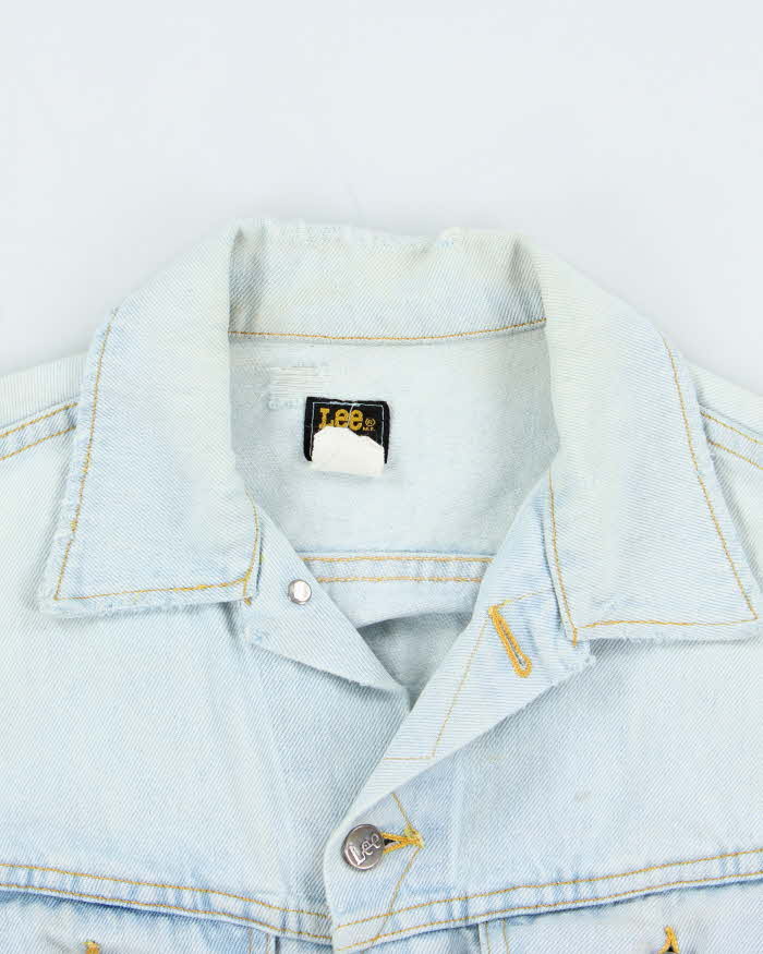 Vintage 1980s Lee Jeans Light Denim Patch Jacket - M