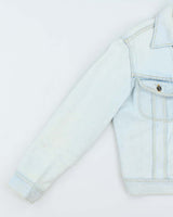 Vintage 1980s Lee Jeans Light Denim Patch Jacket - M