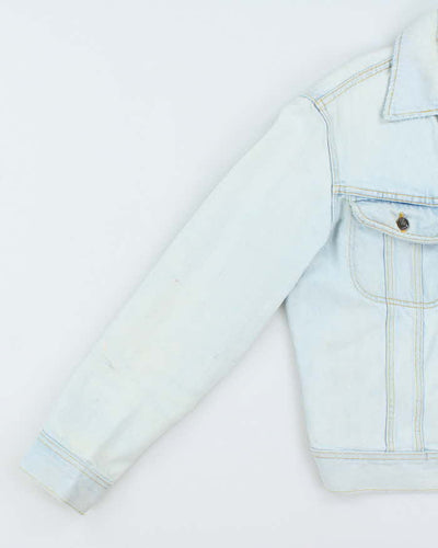 Vintage 1980s Lee Jeans Light Denim Patch Jacket - M