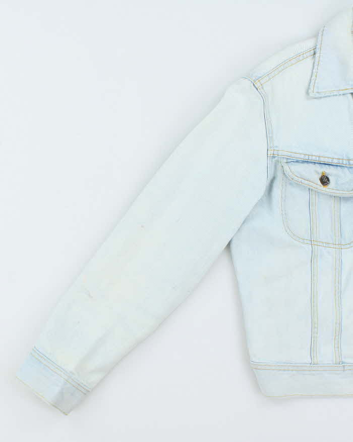 Vintage 1980s Lee Jeans Light Denim Patch Jacket - M