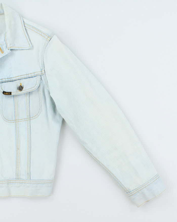 Vintage 1980s Lee Jeans Light Denim Patch Jacket - M
