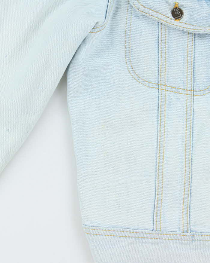 Vintage 1980s Lee Jeans Light Denim Patch Jacket - M