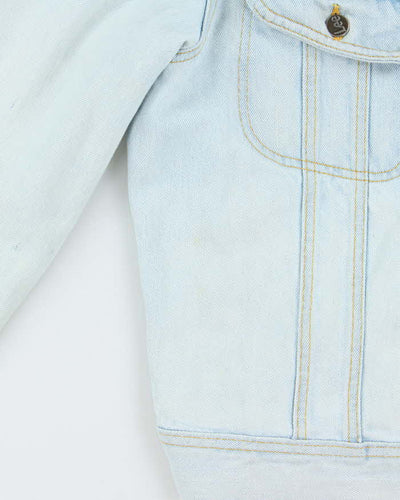 Vintage 1980s Lee Jeans Light Denim Patch Jacket - M