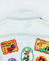 Vintage 1980s Lee Jeans Light Denim Patch Jacket - M