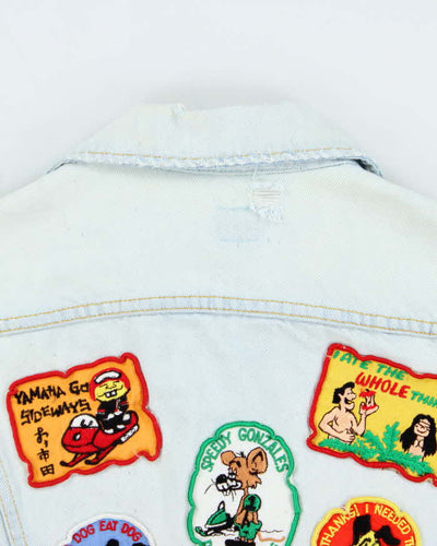 Vintage 1980s Lee Jeans Light Denim Patch Jacket - M