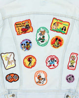Vintage 1980s Lee Jeans Light Denim Patch Jacket - M
