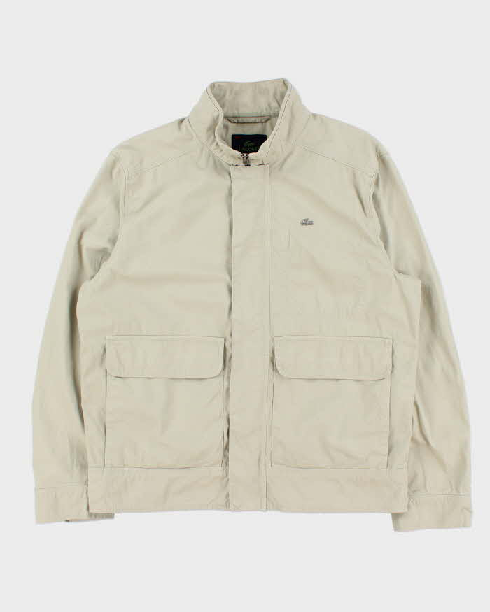 Vintage Y2K 00s Lacoste Metal Croc Cotton Zip Up Jacket - L