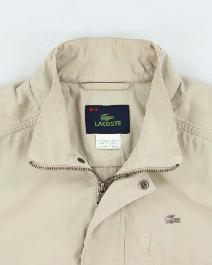 Vintage Y2K 00s Lacoste Metal Croc Cotton Zip Up Jacket - L