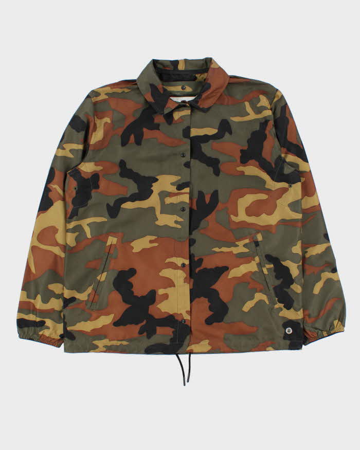 Vintage Herschel Lightweight Woodland Camouflage Snap Button Coach Jacket - S