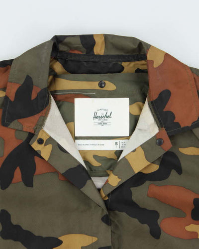 Vintage Herschel Lightweight Woodland Camouflage Snap Button Coach Jacket - S