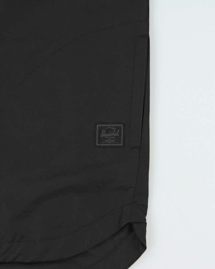 Vintage Herschel Black Lightweight Zip Up Hooded Jacket - XS