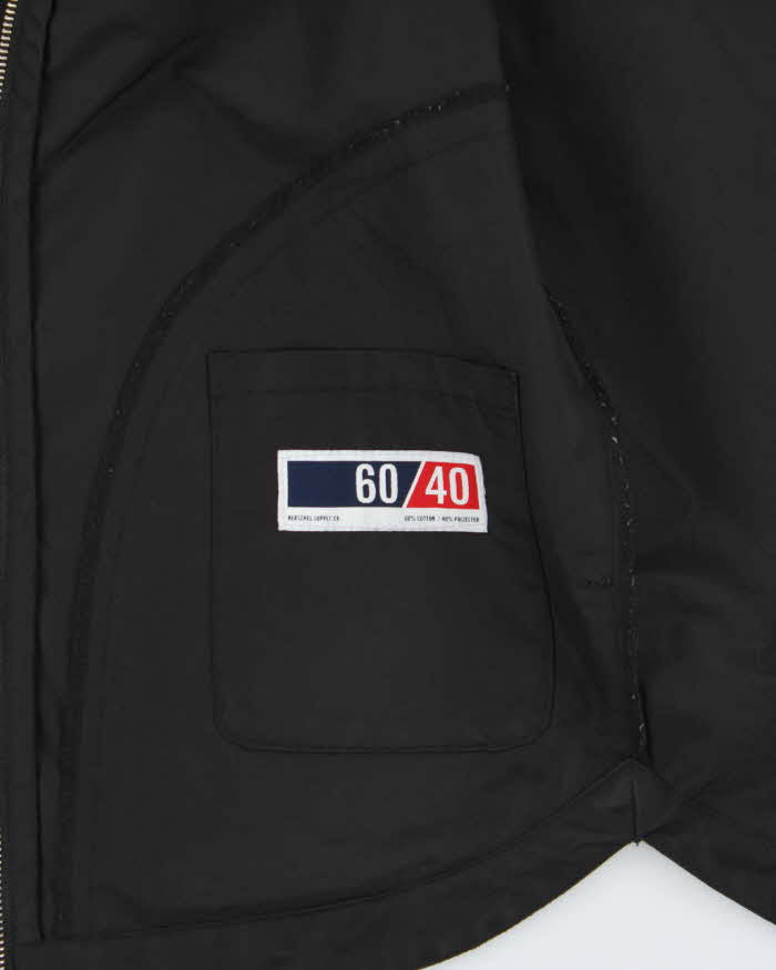 Vintage Herschel Black Lightweight Zip Up Hooded Jacket - XS