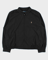 Vintage 00s Black Polo Ralph Lauren Soft Shell Harrington Jacket - XXL