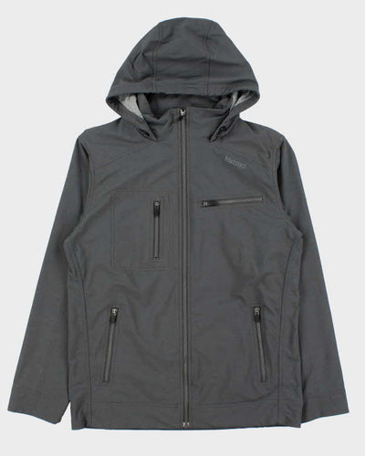 Vintage Grey Marmot Hooded Soft Shell Technical Jacket - L