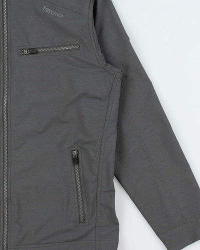 Vintage Grey Marmot Hooded Soft Shell Technical Jacket - L
