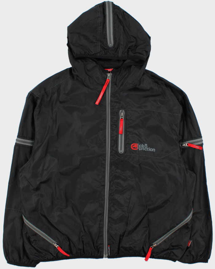 Vintage Y2K 00s Black Ecko UNTLD Oversized Hooded Jacket - XL