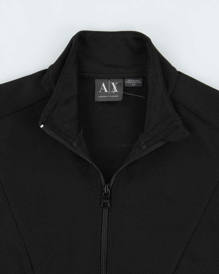 Vintage Armani Exchange Black Shimmer Track Jacket - S