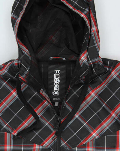 Vintage Y2K 00s Billabong Plaid Hooded Zip Up Jacket - L