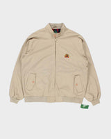 DSWT Vintage 1990s Izod Polycotton Beige Harrington Jacket - L