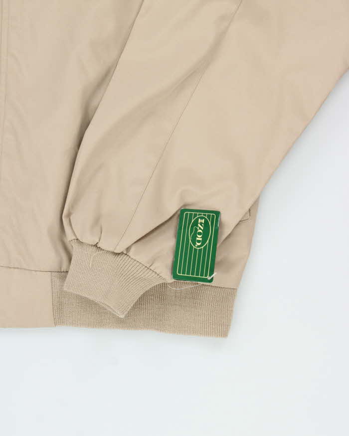 DSWT Vintage 1990s Izod Polycotton Beige Harrington Jacket - L