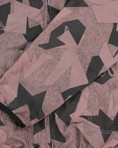 Vintage Y2K 00s Quiksilver Graphic Hooded Zip-Up Shell Jacket - L