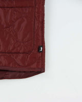 Stussy Burgundy Quilted Oversized Liner Jacket - M