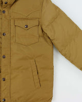 Vintage 00s Polo Ralph Lauren Khaki Western Style Down Filled Puffer Jacket - S