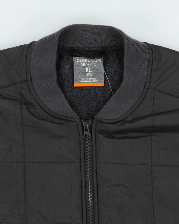 Vintage Icebreaker Merino Wool Insulated Puffer Bomber Jacket - XL