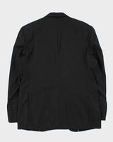 Vintage 00s Kenzo Black Pure Wool Single Breast Blazer - XXL