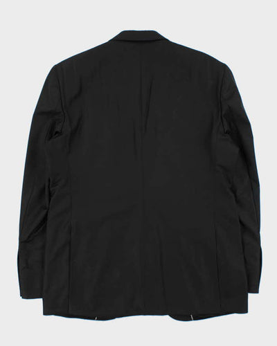Vintage 00s Kenzo Black Pure Wool Single Breast Blazer - XXL