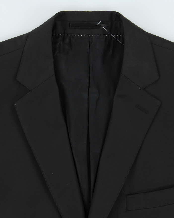Vintage 00s Kenzo Black Pure Wool Single Breast Blazer - XXL