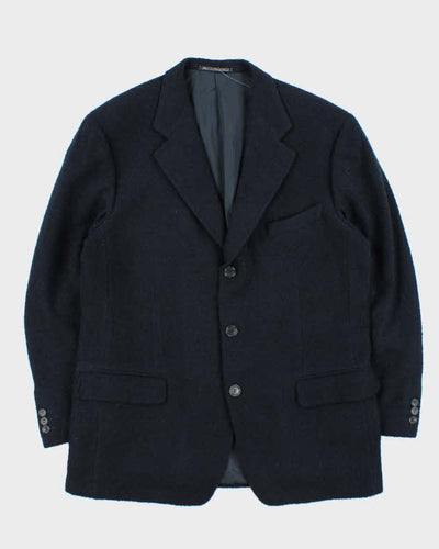 Vintage 00s Ermenegildo Zegna Navy Blue Swiss Made Wool Single Breasted Blazer - XL