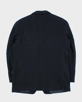 Vintage 00s Ermenegildo Zegna Navy Blue Swiss Made Wool Single Breasted Blazer - XL