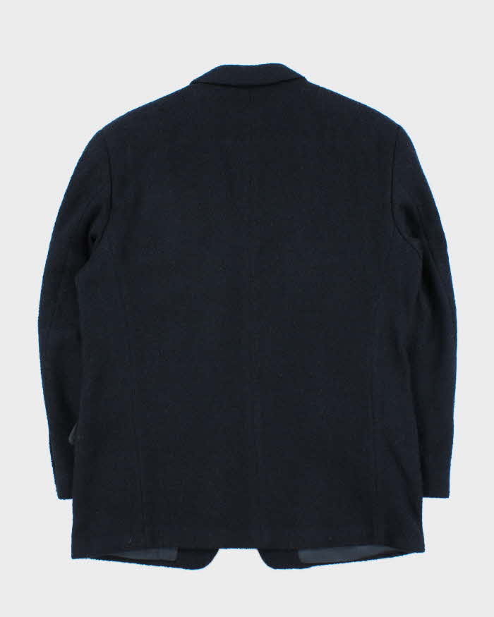 Vintage 00s Ermenegildo Zegna Navy Blue Swiss Made Wool Single Breasted Blazer - XL
