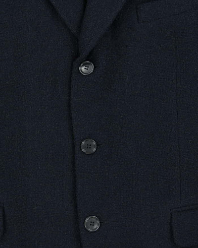 Vintage 00s Ermenegildo Zegna Navy Blue Swiss Made Wool Single Breasted Blazer - XL