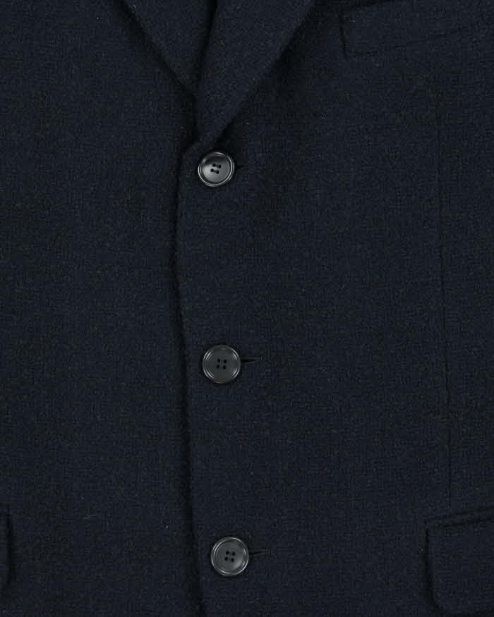 Vintage 00s Ermenegildo Zegna Navy Blue Swiss Made Wool Single Breasted Blazer - XL