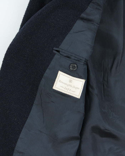 Vintage 00s Ermenegildo Zegna Navy Blue Swiss Made Wool Single Breasted Blazer - XL