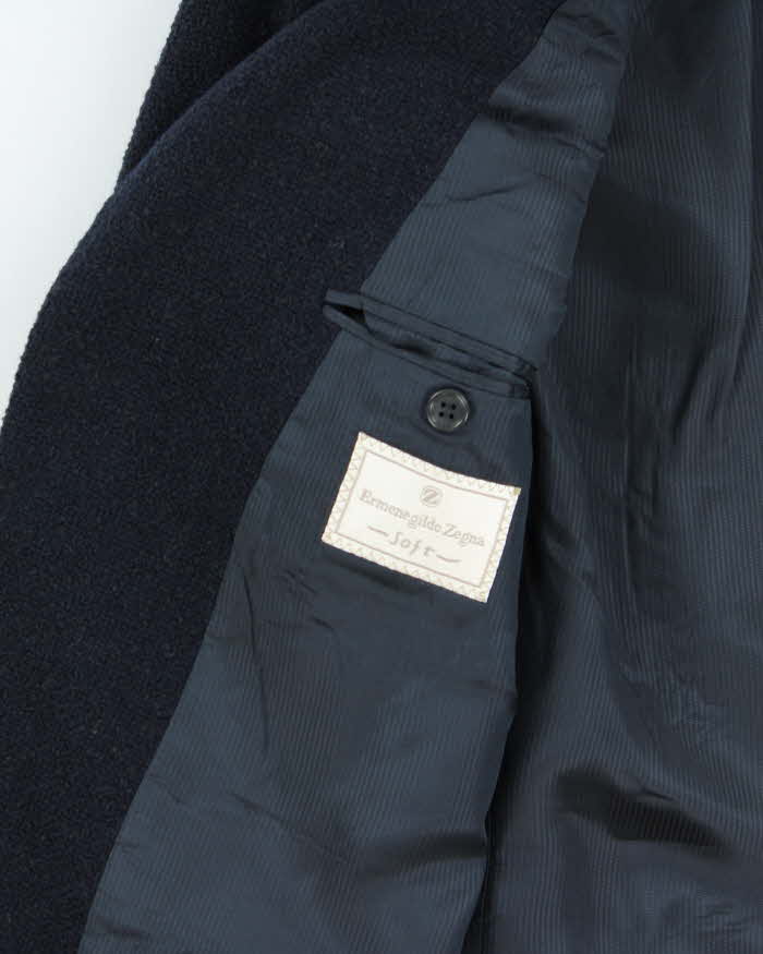 Vintage 00s Ermenegildo Zegna Navy Blue Swiss Made Wool Single Breasted Blazer - XL