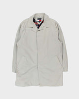 Vintage 1990s Tommy Hilfiger Beige Cotton Classic Mac - L