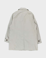 Vintage 1990s Tommy Hilfiger Beige Cotton Classic Mac - L