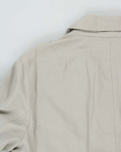 Vintage 1990s Tommy Hilfiger Beige Cotton Classic Mac - L