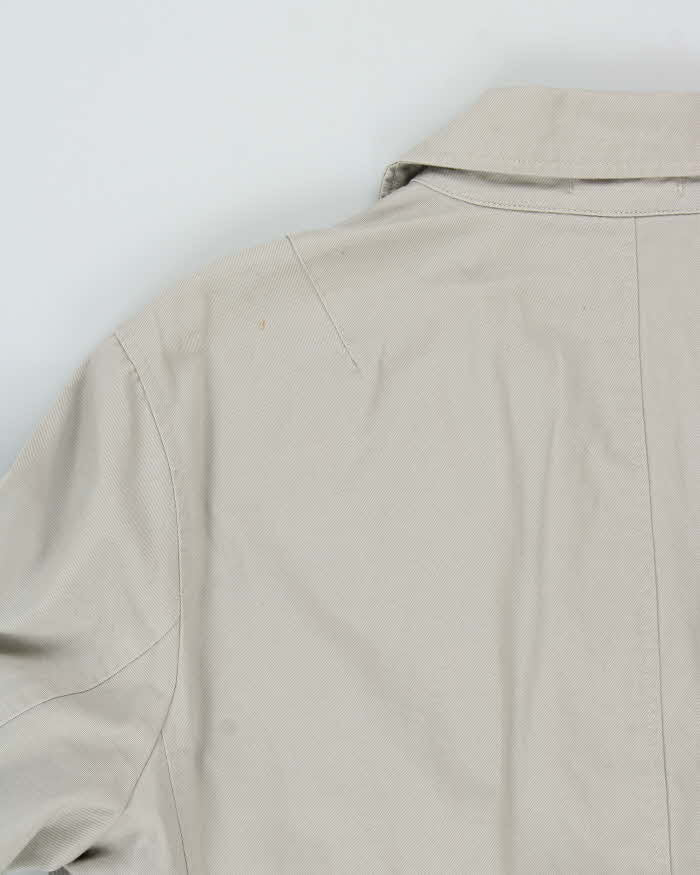 Vintage 1990s Tommy Hilfiger Beige Cotton Classic Mac - L