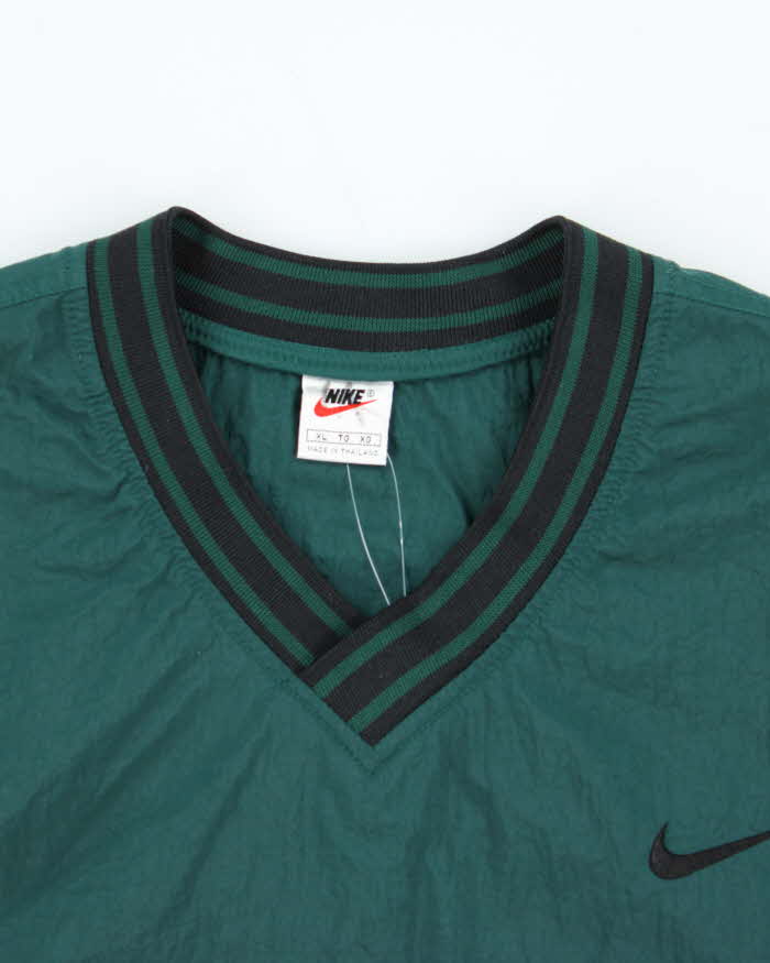 Vintage 1990s Nike Shell V-Neck Pullover Windbreaker - XL