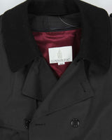 Vintage 1990s Black London Fog Insulated Weatherproof Trench Coat - M